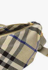 Medium Shield Checked Shoulder Bag