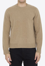 Four-Stitches Wool Crewneck Sweater