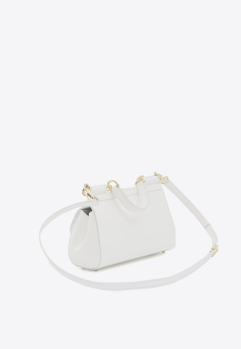 Elongated Sicily Leather Top Handle Bag