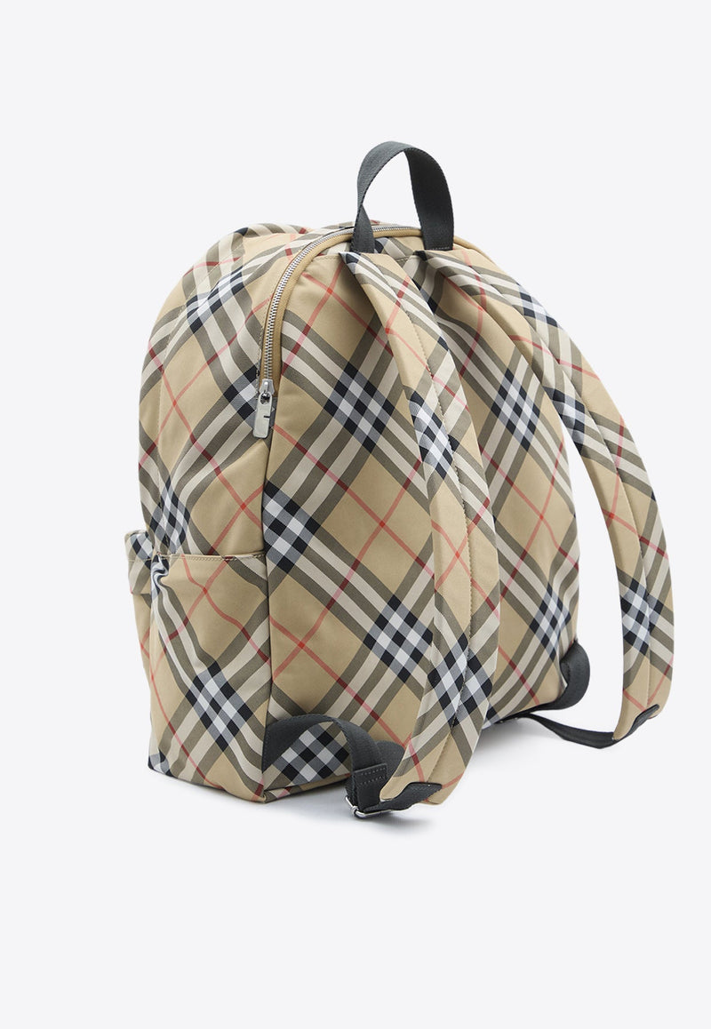 Vintage Check Pattern Backpack