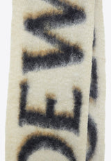 Logo Print Wool-Blend Scarf