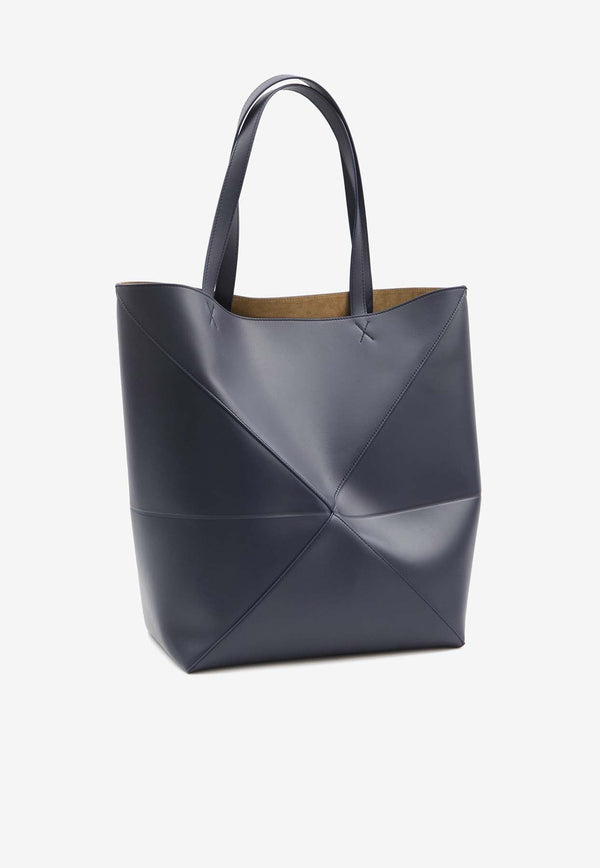 XL Puzzle Fold Leather Tote Bag