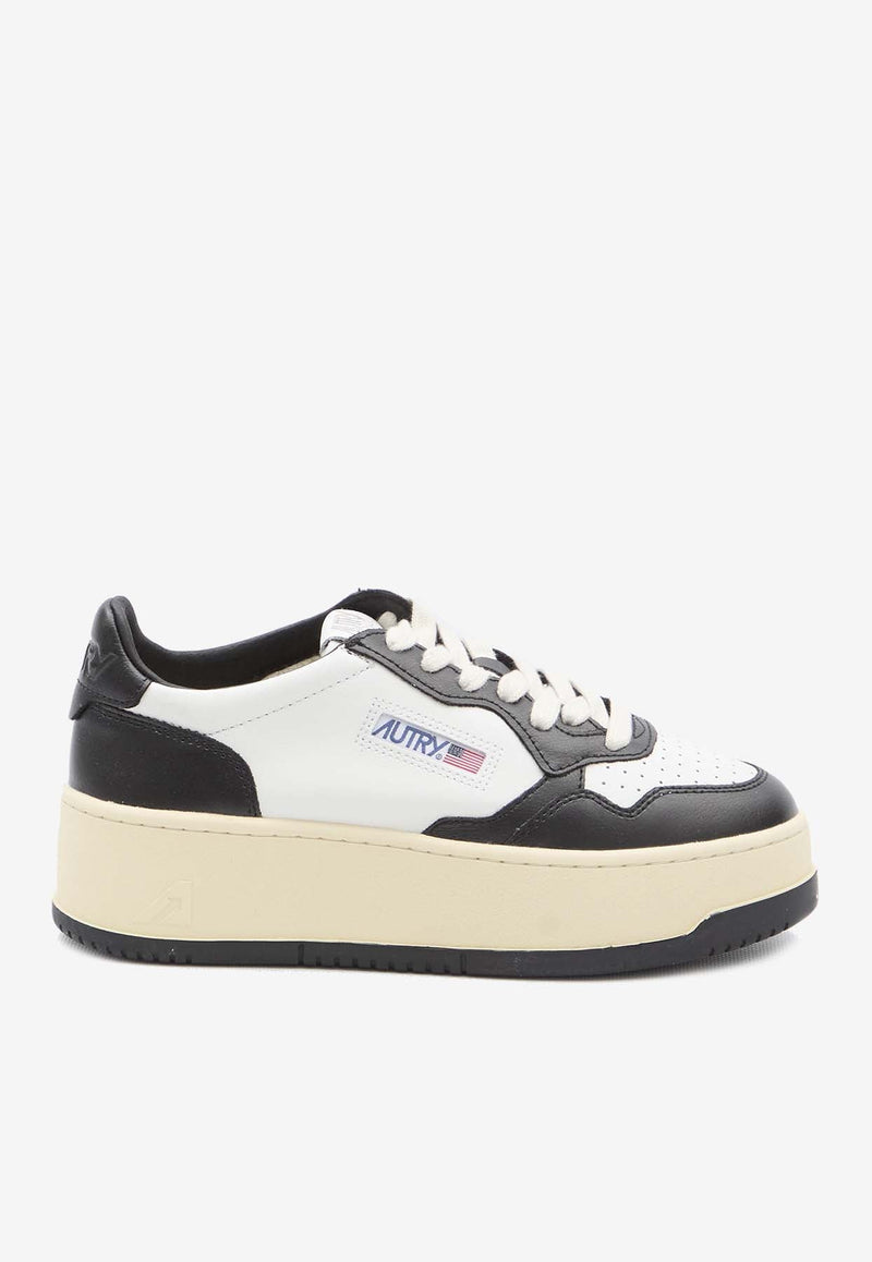 Medalist Leather Platform Sneakers