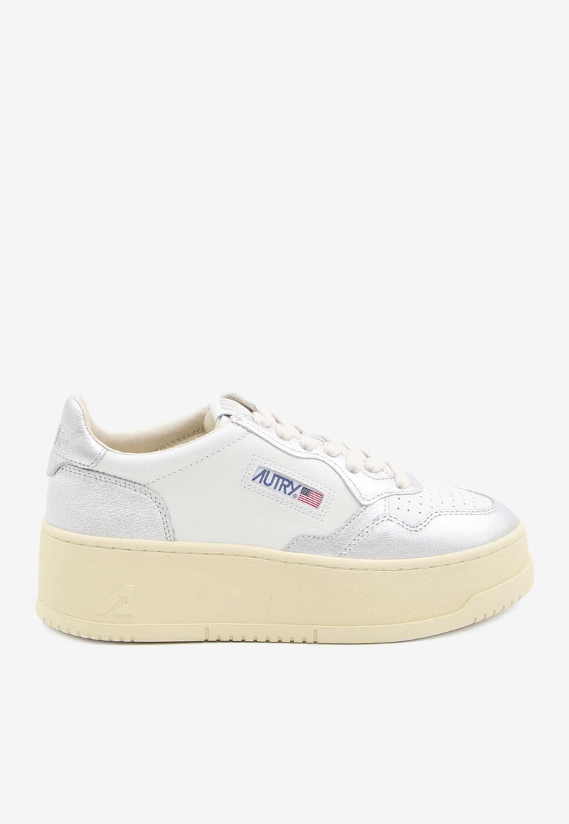 Medalist Leather Platform Sneakers