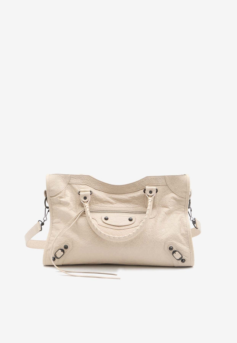 Medium Le City Top Handle Bag in Nappa Leather