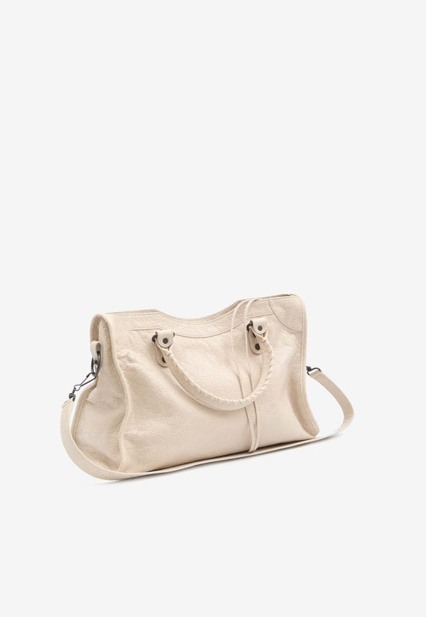 Medium Le City Top Handle Bag in Nappa Leather