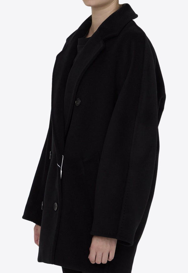Double-Breasted Short Wool Coat
