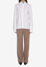 Straight-Leg Pleated Silk Pants