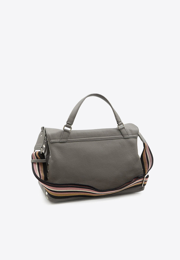 Medium Postina Leather Top Handle Bag