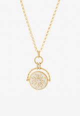 Written In The Stars Collection Double Sided Spin Pendant Necklace in 18-karat Yellow Gold with White Diamonds