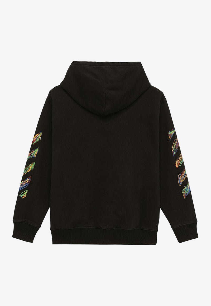 Boys Sketch Logo-Print Hoodie