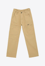 Boys Diag Print Utility Pants