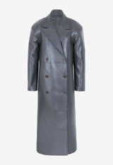 Tina Oversized Faux Leather Trench Coat