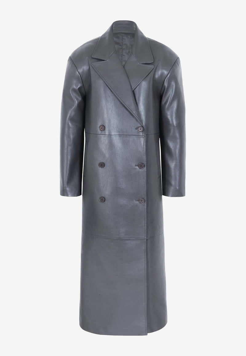 Tina Oversized Faux Leather Trench Coat