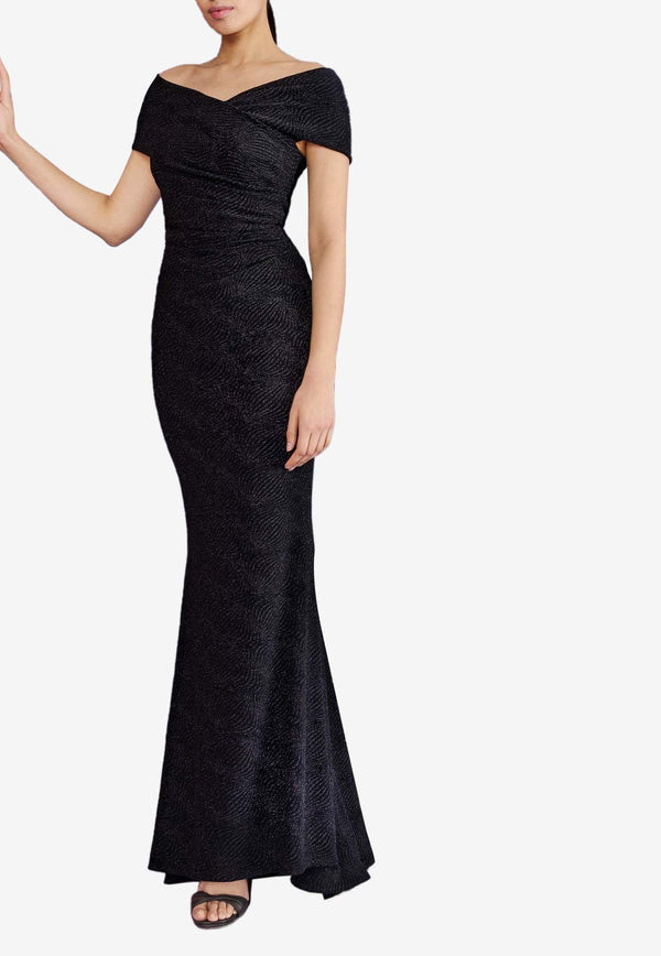 Off-Shoulder Draped Gown