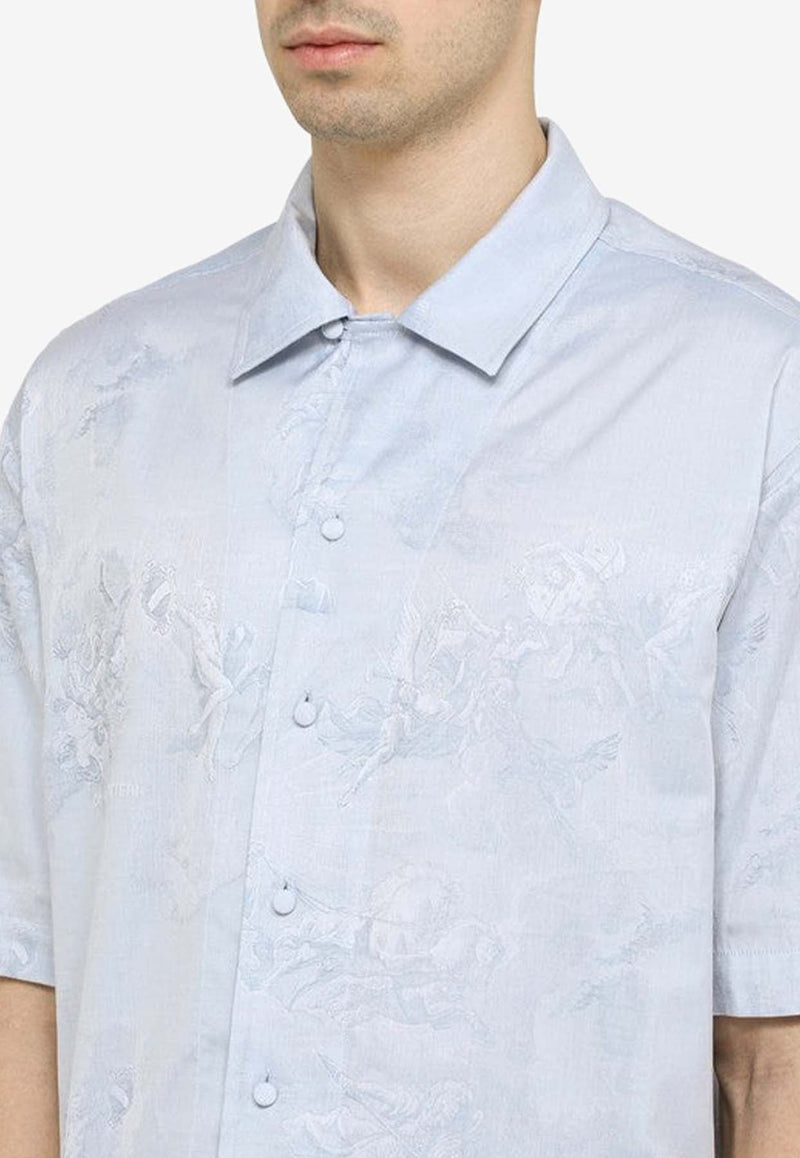 Angel-Motif Short Sleeved Shirt