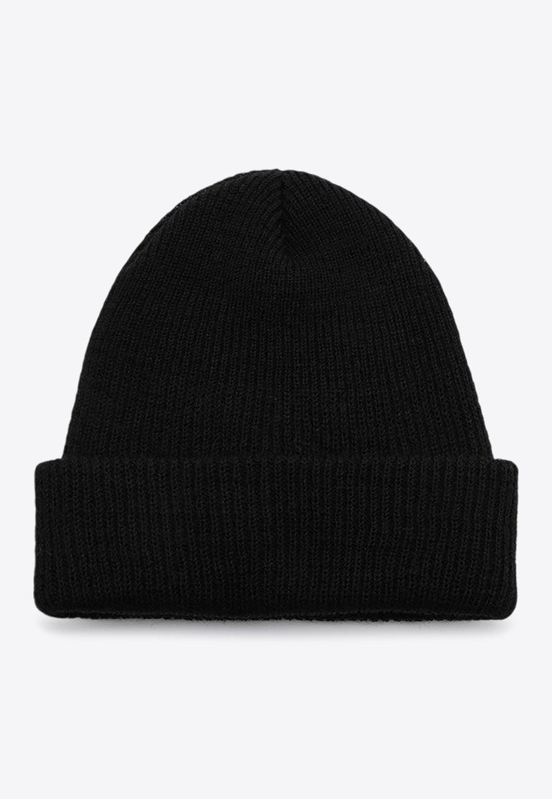 Logo Embroidered Wool Beanie