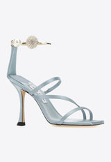 Ottilia 90 Crystal-Embellished Sandals in Satin