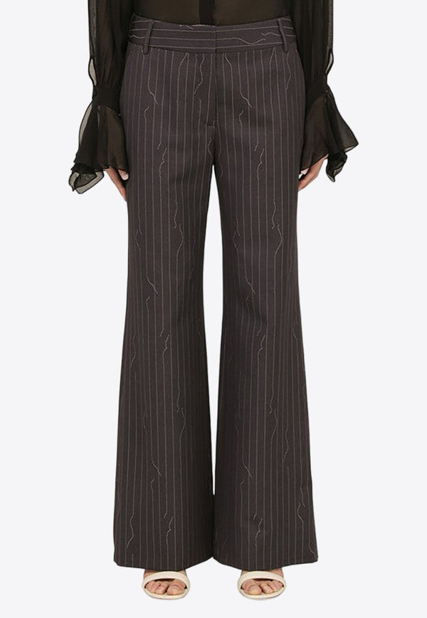 Pinstripe Wool-Blend Pants