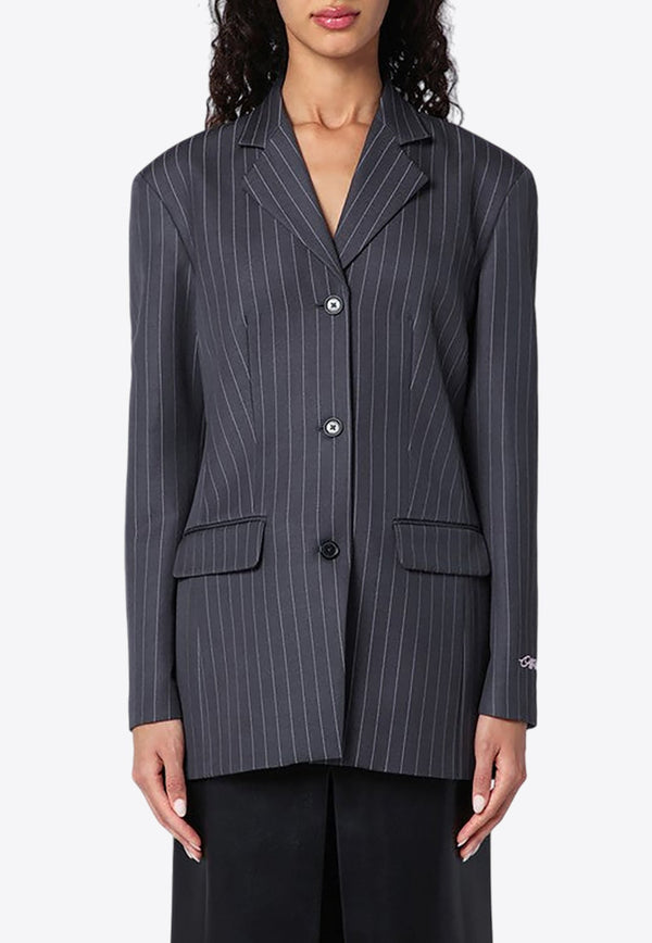 Single-Breasted Pinstripe Jacket