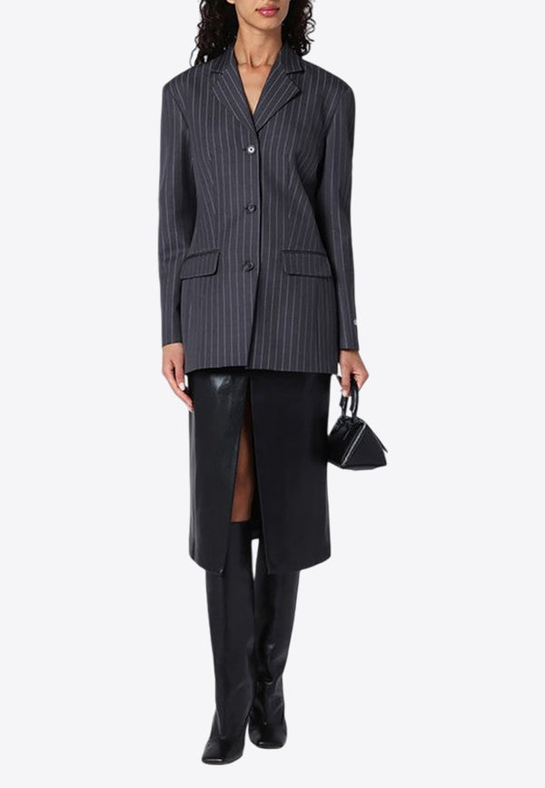 Single-Breasted Pinstripe Jacket