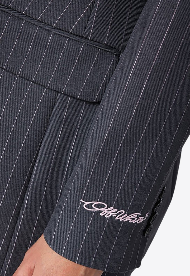 Single-Breasted Pinstripe Jacket