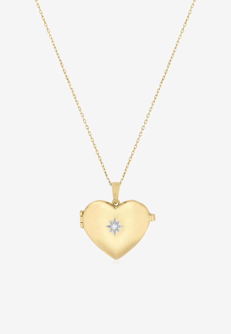 Heart Locket Necklace in 18-karat Yellow Gold