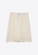 Drawstring Silk Skirt