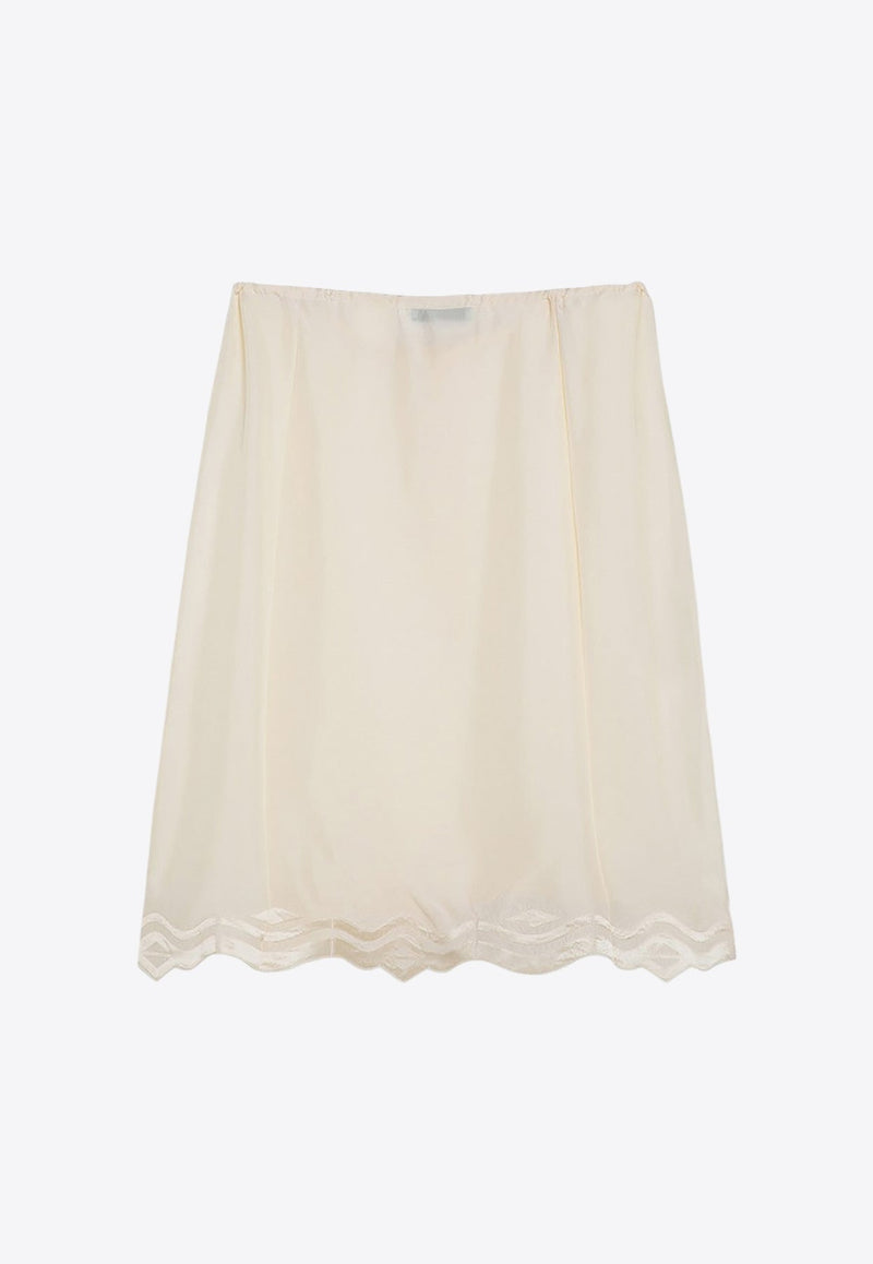 Drawstring Silk Skirt