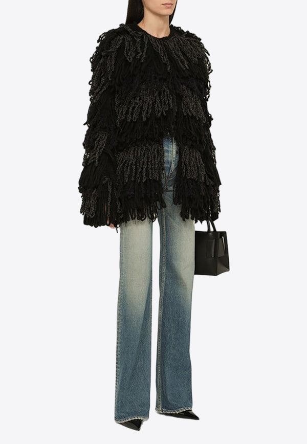 All-Over Fringed Cardigan