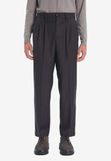 Straight-Leg Wool Pants