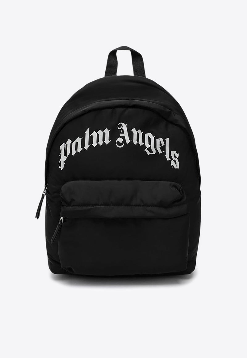 Logo Print Nylon Backpack