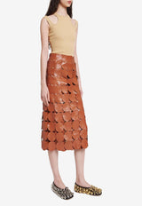 Multi Circle Double-Layered Midi Skirt