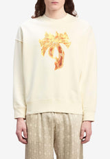 Burning Palm Print Sweatshirt