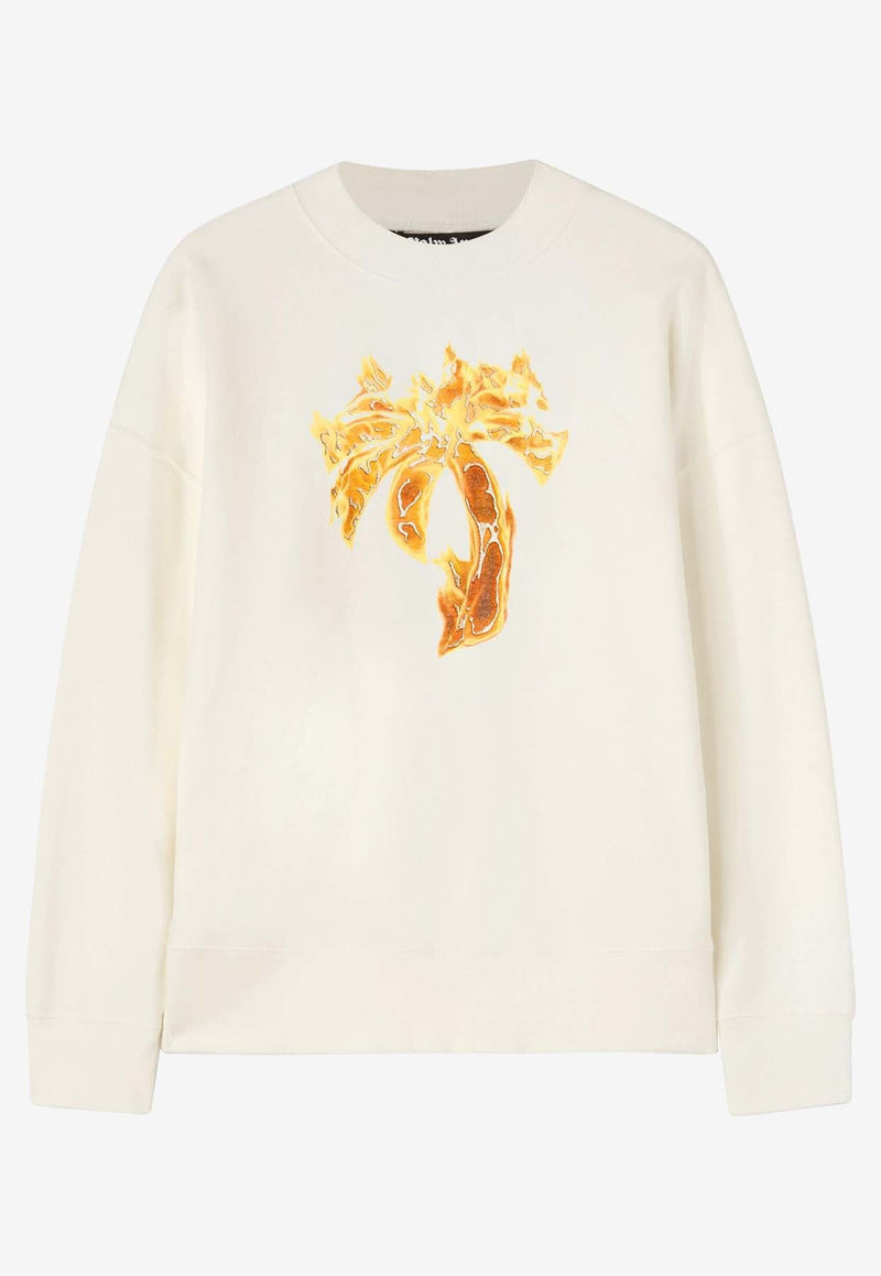 Burning Palm Print Sweatshirt