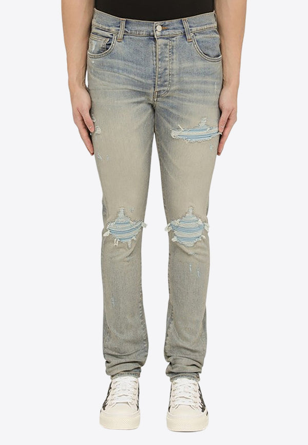 Washed-Out Distressed Skinny Jeans