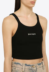 Logo Embroidered Cropped Top