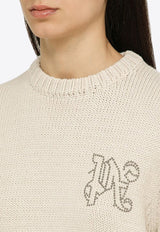 Studded Logo Knitted Sweater