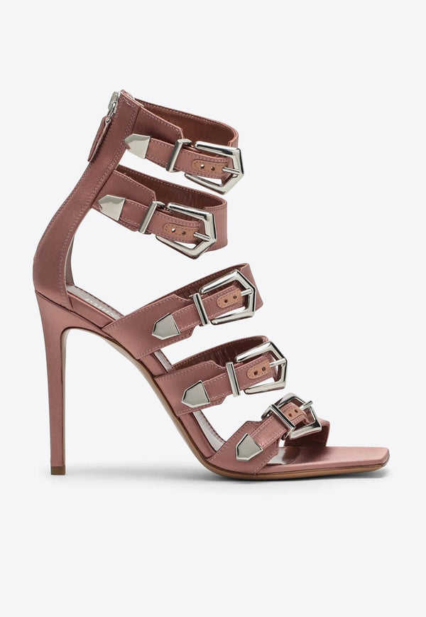 Ursula 105 Buckle-Detailed Satin Sandals