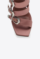 Ursula 105 Buckle-Detailed Satin Sandals