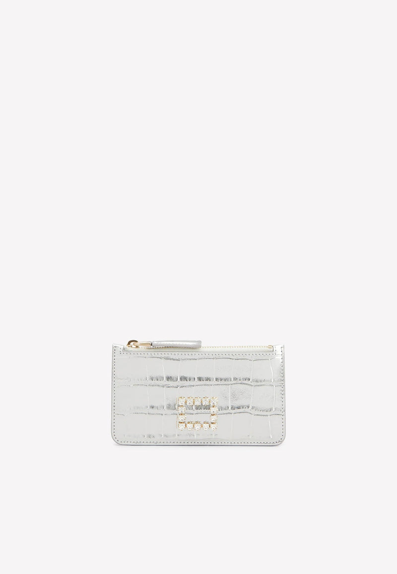 Très Vivier Cardholder in Animal Print Leather