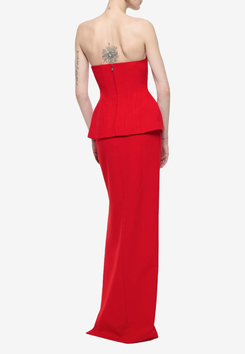 Strapless Tailored Crepe Gown