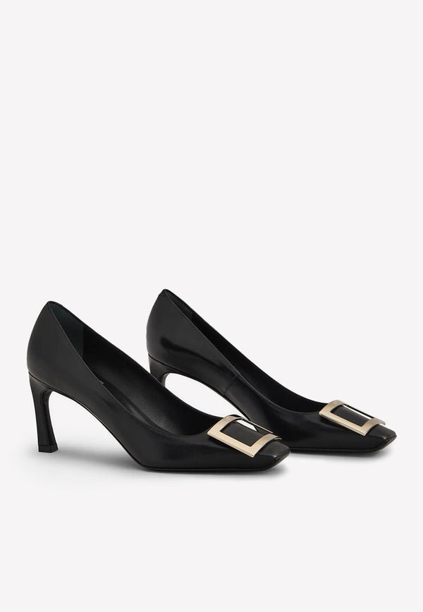 Trompette 70 Metal Buckle Leather Pumps