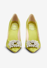 85 Bouquet Strass Buckle Pumps in Satin