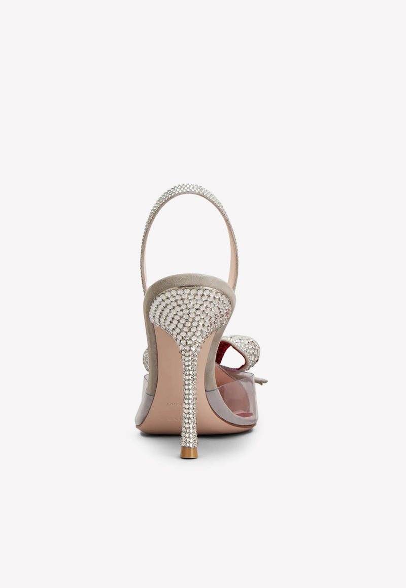 I Love Vivier 100 Bow Strass Slingback Pumps