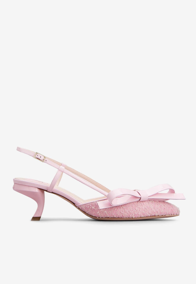 Virgule Bow 55 Slingback Pumps