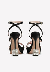 Cube 120 Crystal Heel Satin Sandals