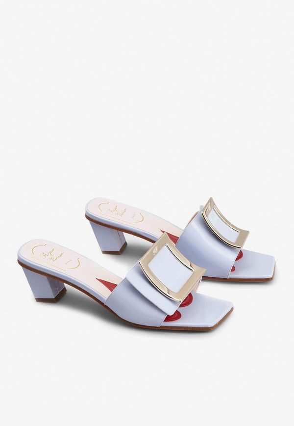 Love 45 Metal Buckle Mules in Patent Leather