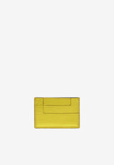 TF Cardholder in Metallic Croc Embossed Leather