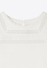 Girls Fina T-shirt with Lace Inserts